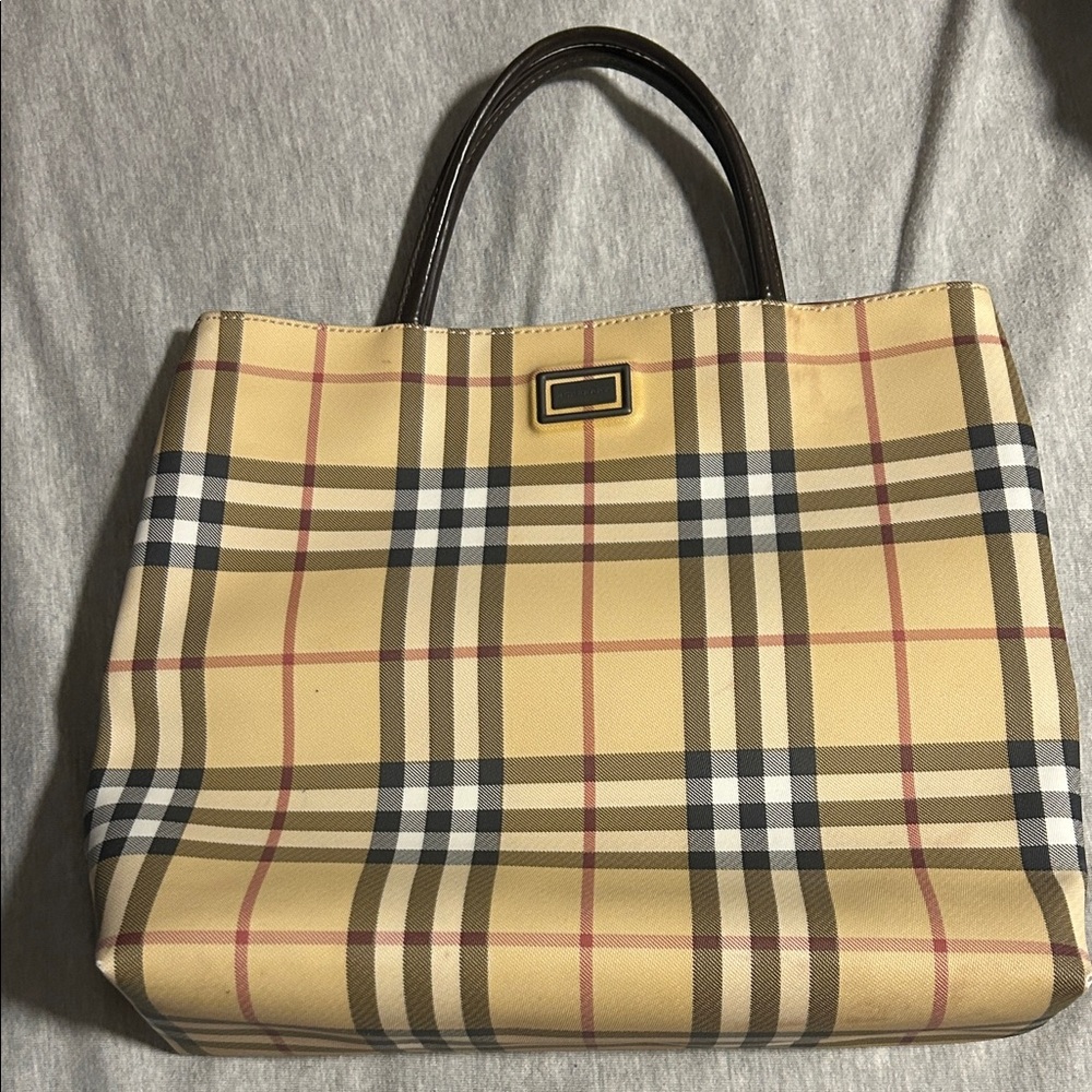 Burberry Plaid Tote